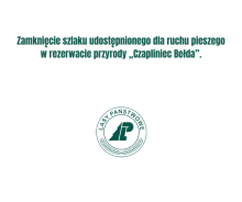 Likwidacja ścieżki edukacyjnej "Czapliniec Bełda"